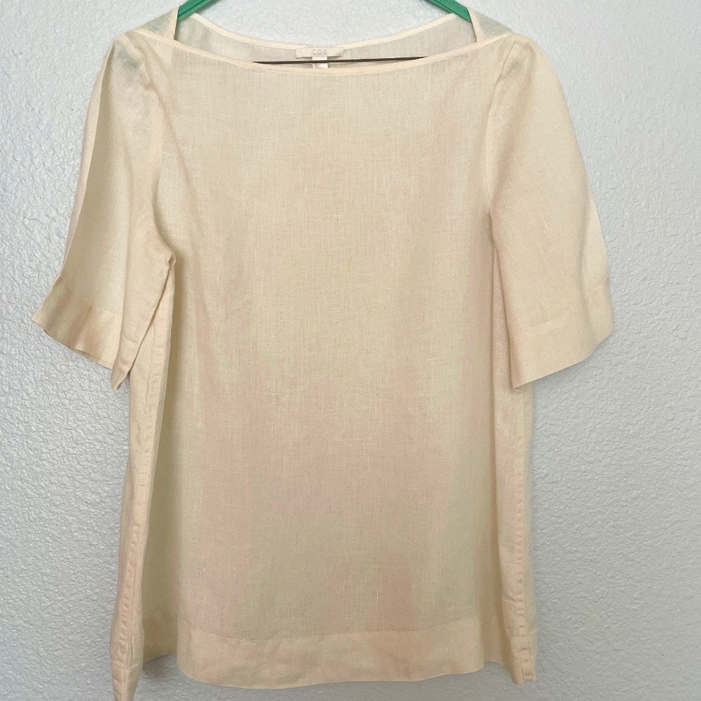COS boatneck hemp top sz6